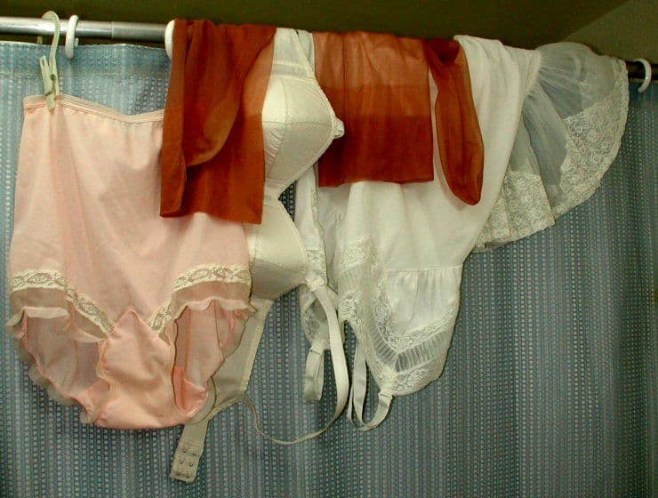 An Image of panties on a hanging line