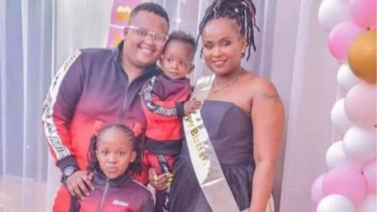 This is an image of DJ Brownskin Lamba Lolo, his wife and children
