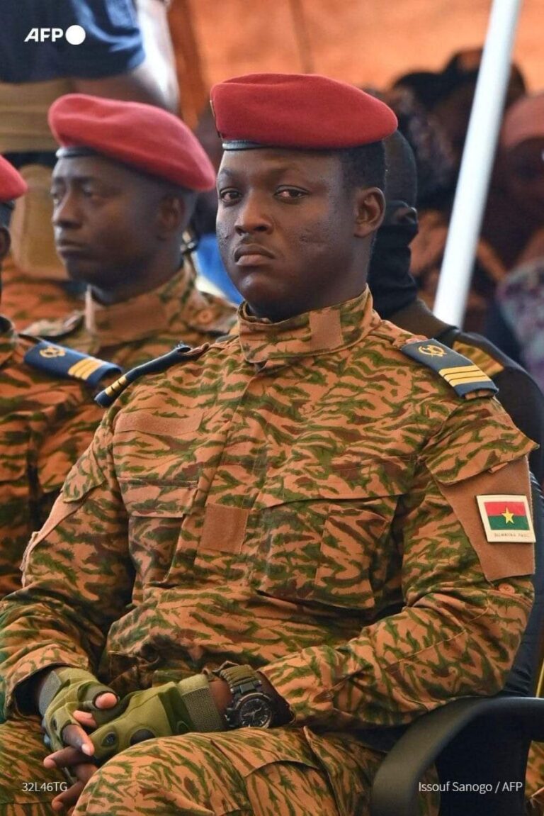 Captain Ibrahim Traore, The Interim President of Burkina Faso.